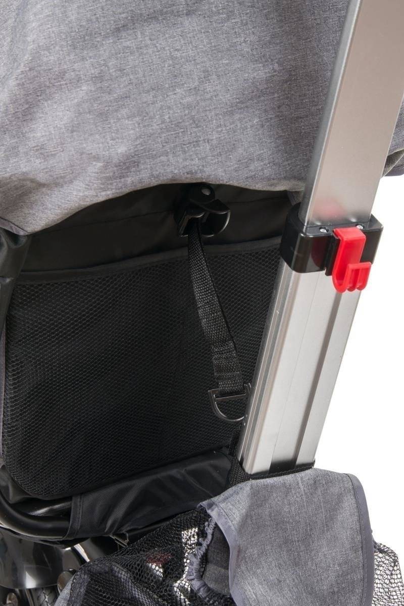 Triciclo Tobi Velar + capa de chuva - cinza