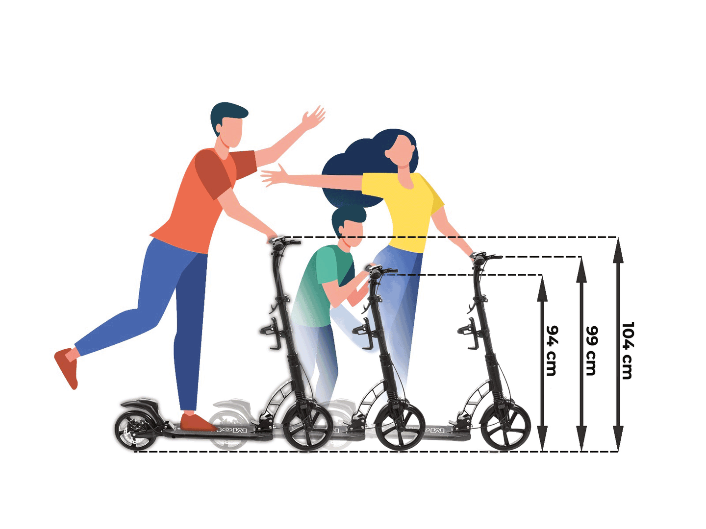 Scooter adulto HyperMotion REGAMO - preto