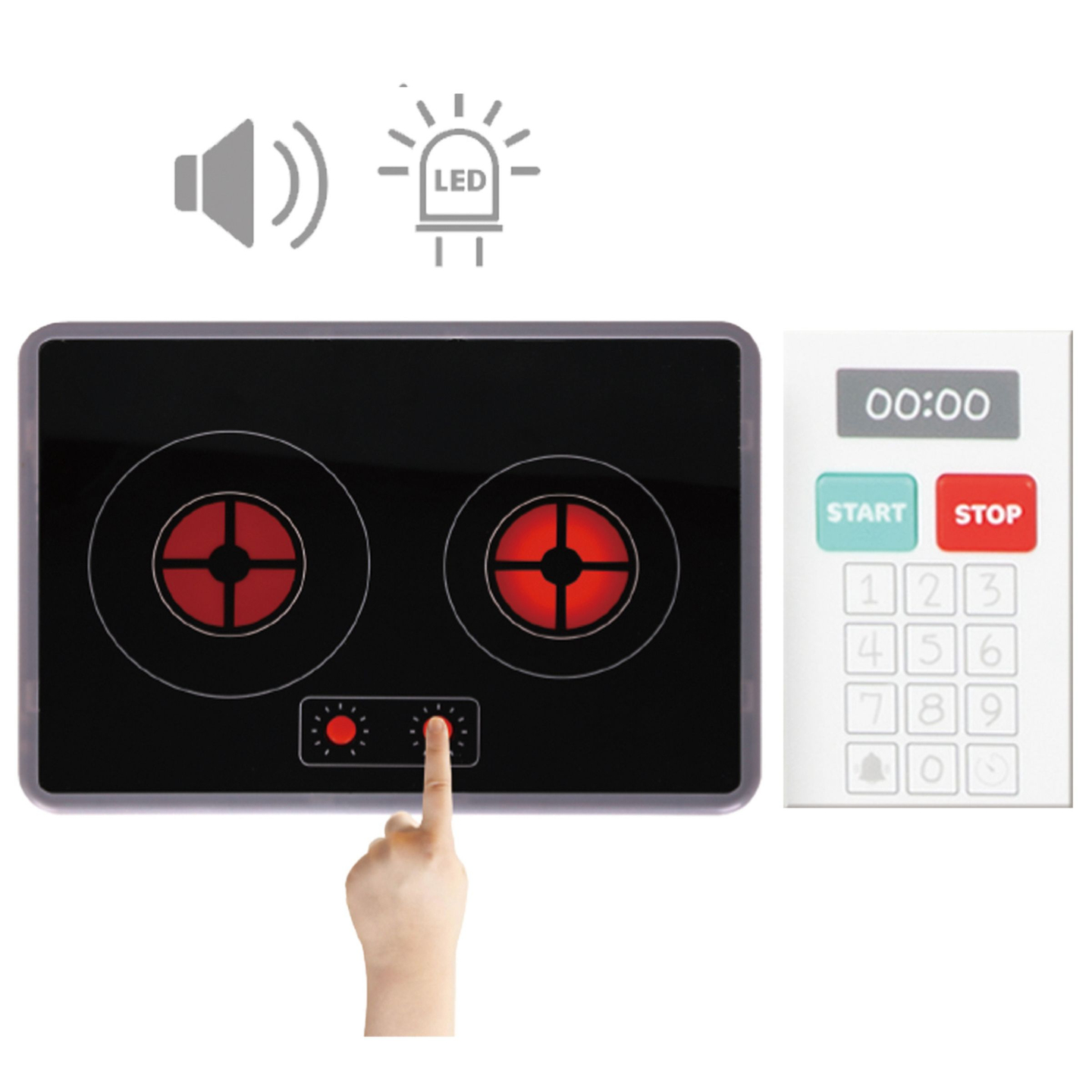 Cozinha de canto interactiva em madeira XXXL com frigorífico, micro-ondas, forno, máquina de lavar louça e acessórios - branco