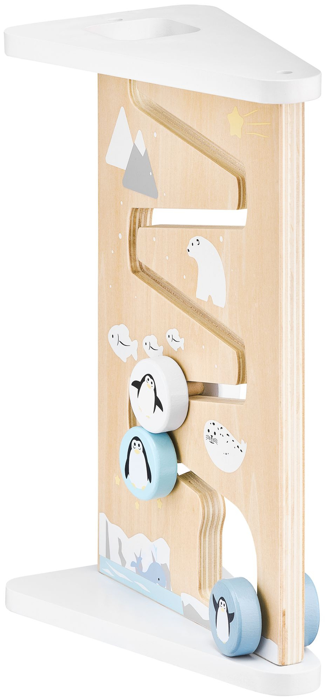 Placa de manipulação sensorial de madeira dupla face