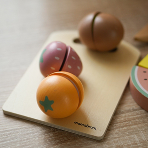 Frutas de madeira para cortar - conjunto