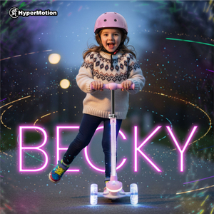 Patinete elétrico HyperMotion BECKY - Iluminação LED RGB, rosa