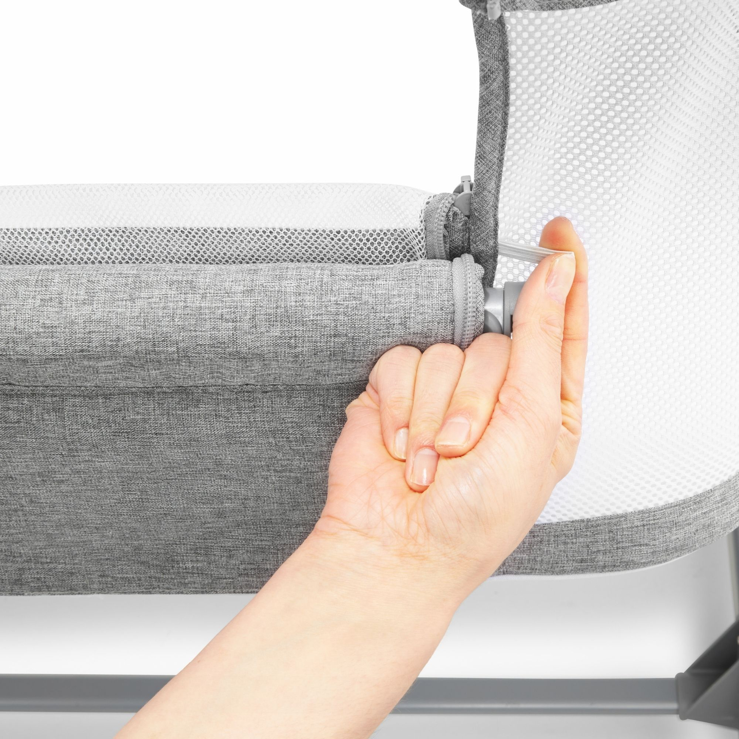 Cama lateral Moby-System LUNA 3 em 1 - cinza