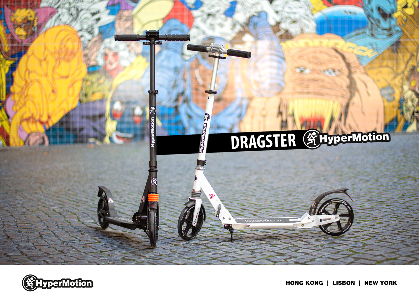 Scooter urbana HyperMotion DRAGSTER Preto