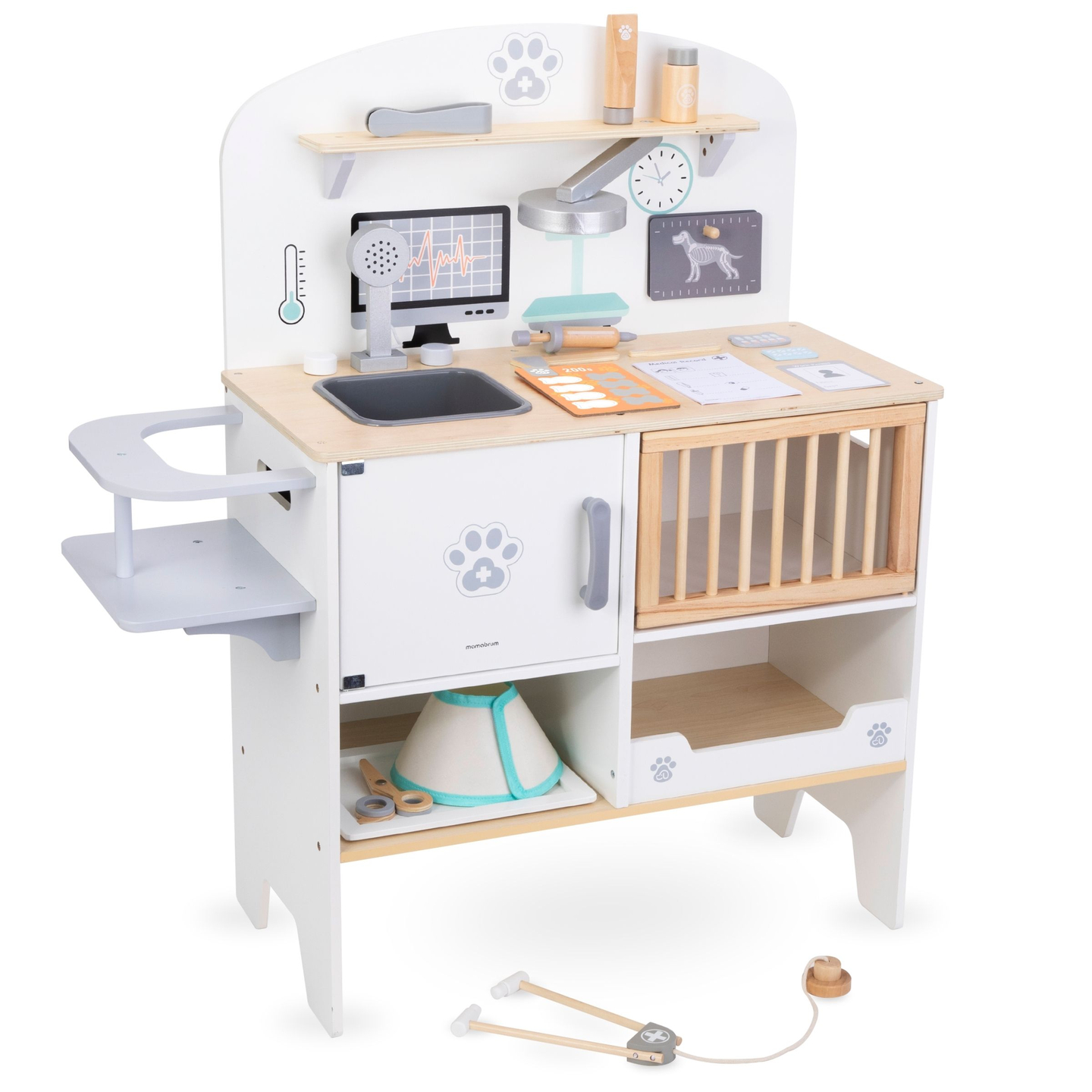 Hospital de animais - conjunto de madeira