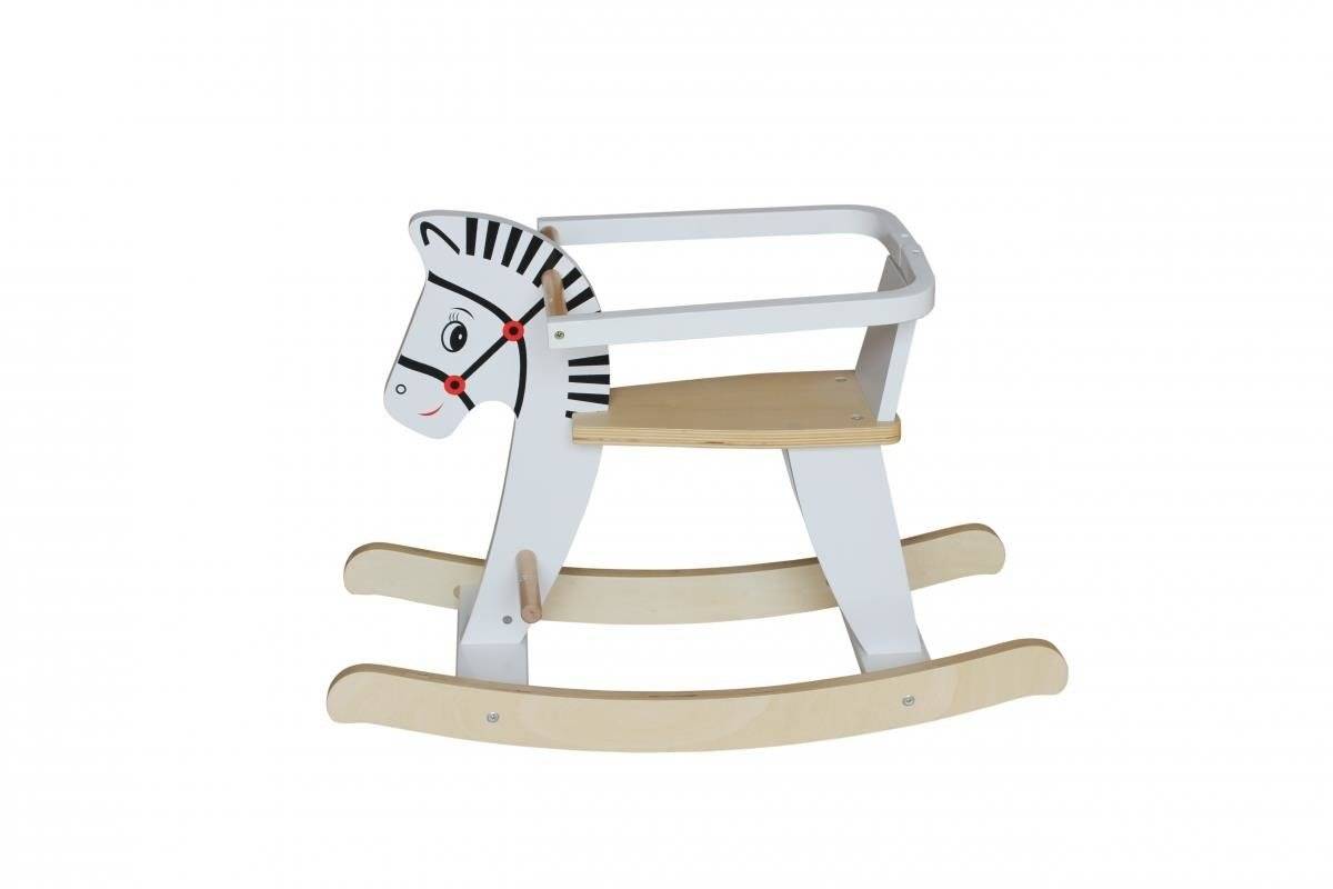 Cavalinho de balanço de madeira com grades K11