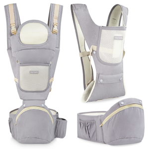 Porta-bebês ergonômico - AMY 10 em 1 - 0-36 meses, cinza