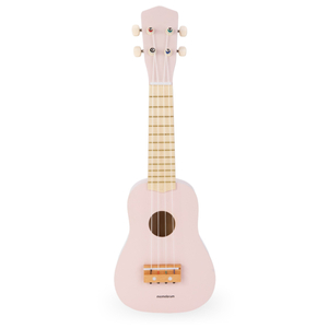 Guitarra de madeira para crianças - ukulele - rosa