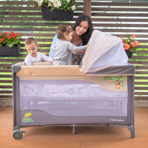 Berço de viagem 0 - 36 m com trocador + cercadinho Moby-System HUXLEY