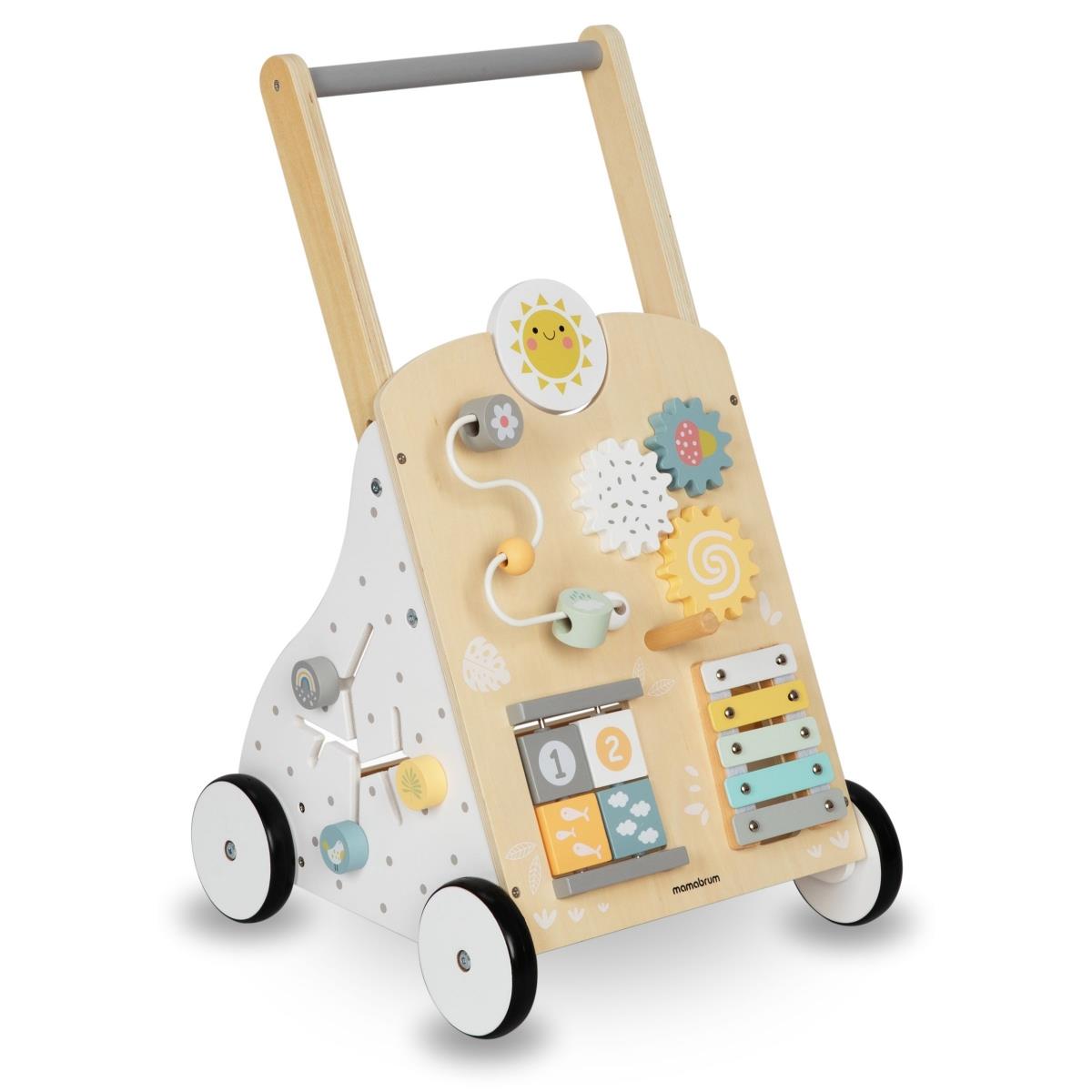 Andarilho educativo de madeira 8em1 / empurrador de bebés - prancha manipuladora