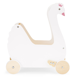 Carrinho de boneca de madeira - Cisne
