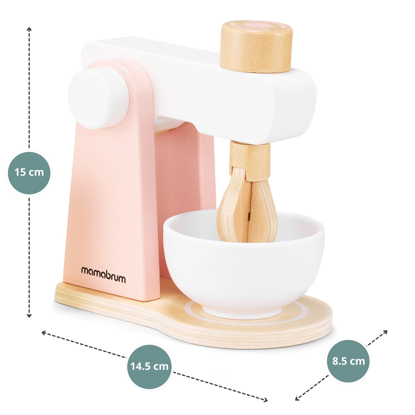 Amassadeira de madeira com acessórios, para crianças