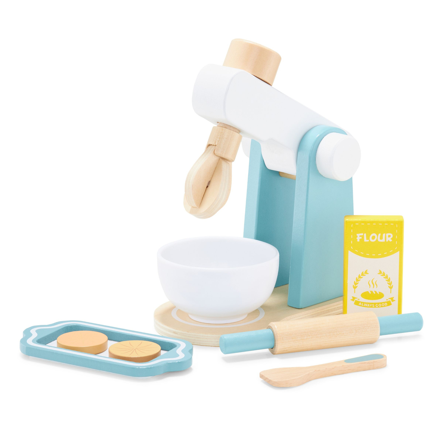 Misturador de madeira com acessórios