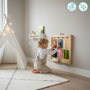 Moldura de madeira para parede - para montagem de quadros educativos Mamabrum