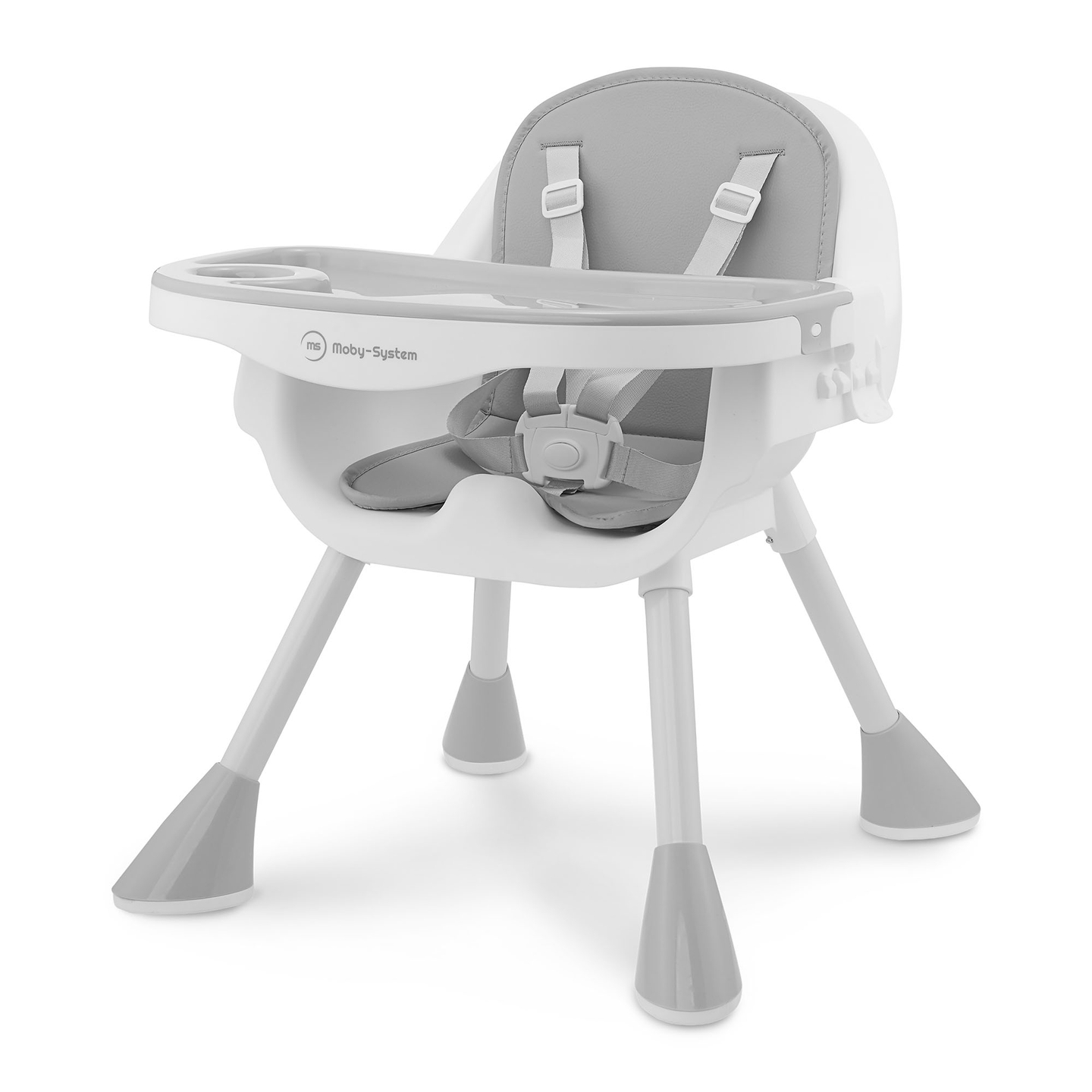 Moby-System Magnolia Cadeira alta ajustável 2 em 1 - cinzento