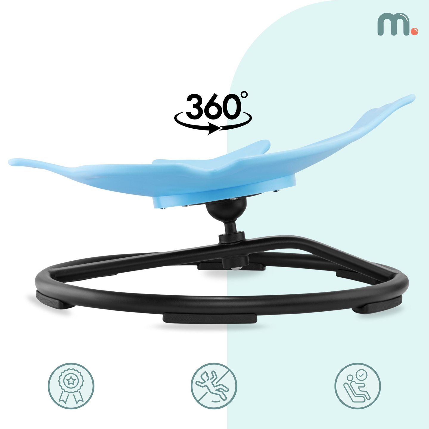 Mini carrossel para crianças Peixe - azul