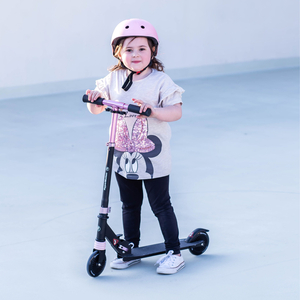 Scooter de duas rodas com amortecedor WALLY 4-9 anos da HyperMotion, preto e rosa