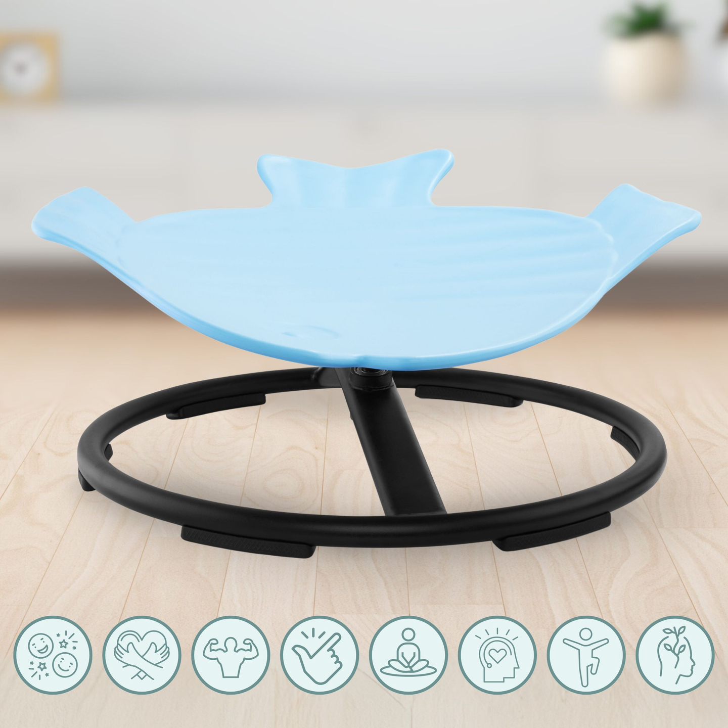 Mini carrossel para crianças Peixe - azul