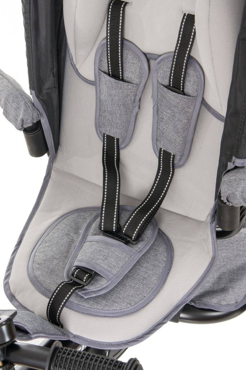 Triciclo Tobi Velar + capa de chuva - cinza