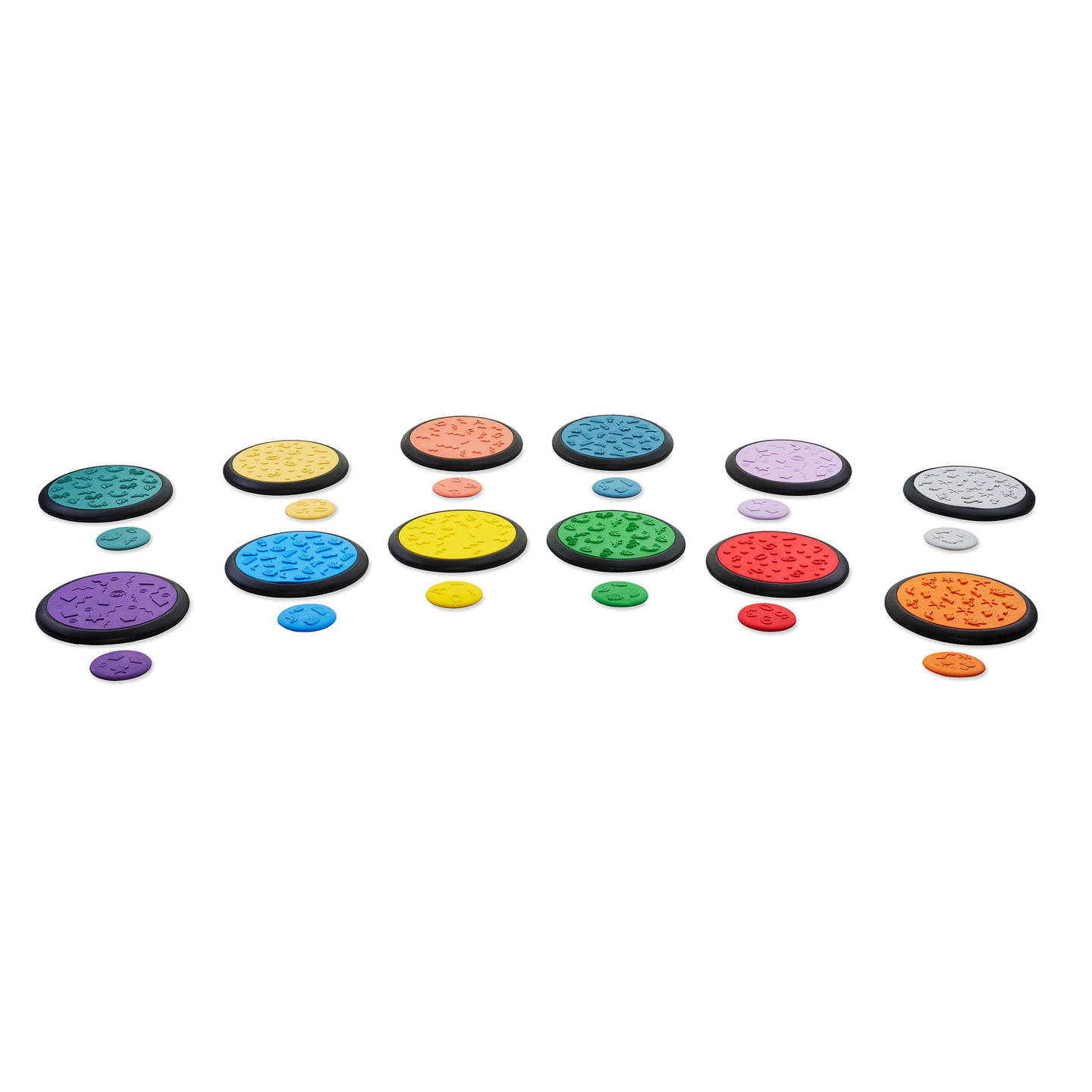 Discos sensoriais coloridos para crianças - 24 peças