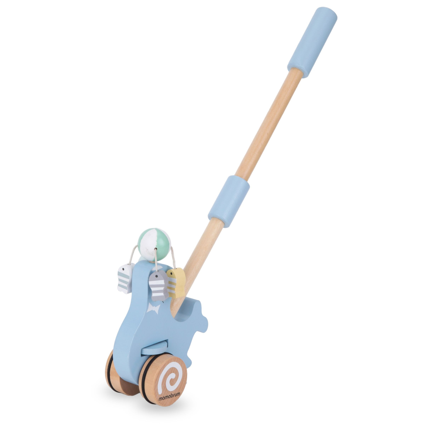 Selo de madeira com bastão para empurrar - empurrador