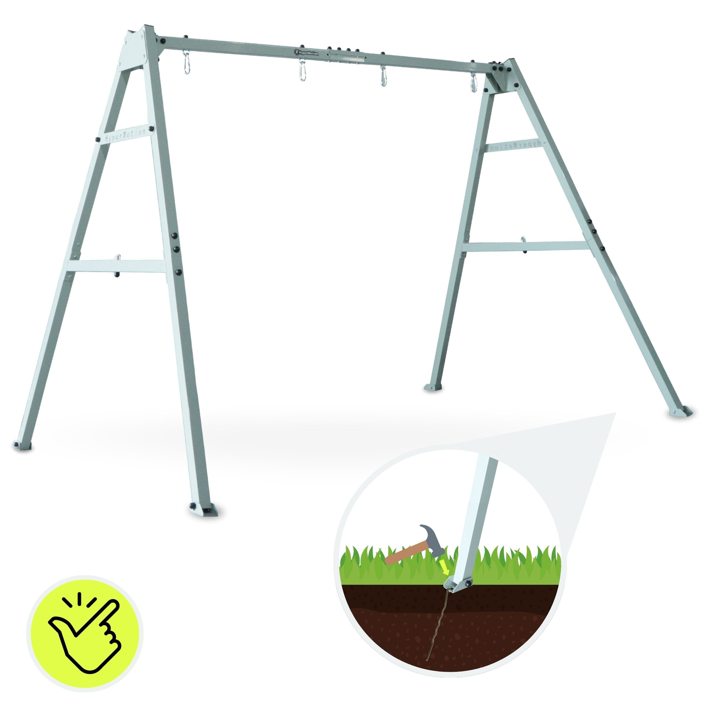 Estrutura de aço para baloiço de jardim ou rede de descanso