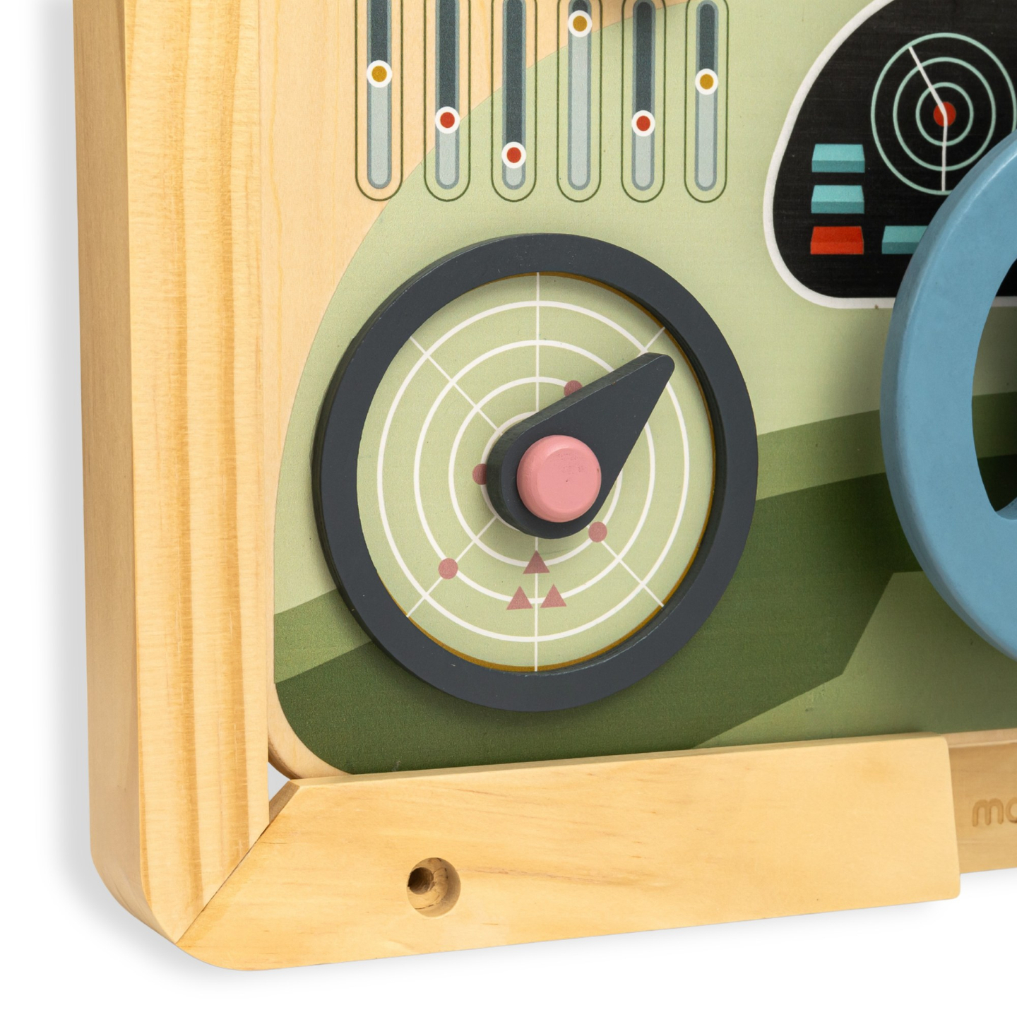 Tábua Montessori de madeira 2 em 1 Cockpit para o Pequeno Motorista e Piloto – volante, câmbio, mapas de viagem, radar