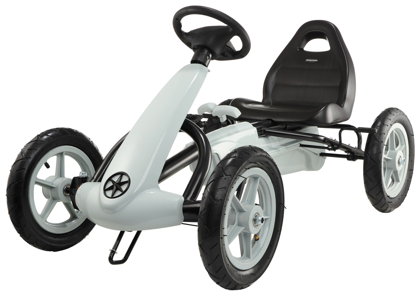Kart a pedal EVOQUE para crianças - passeio para crianças de 5 a 8 anos - cinza
