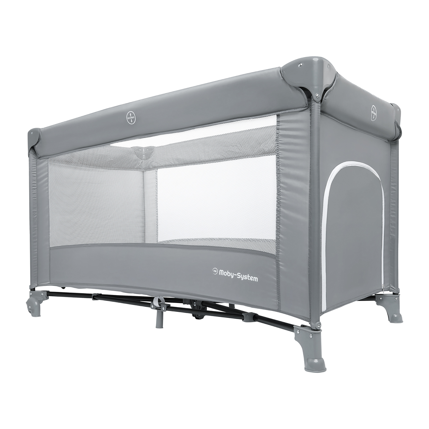 Berço de viagem portátil Happy Traveler BASIC - cinza