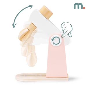 Amassadeira de madeira com acessórios, para crianças