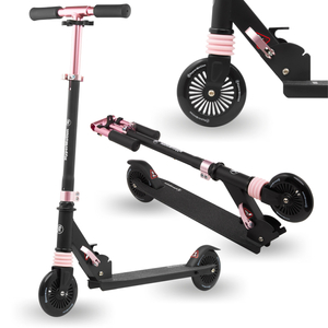 Scooter de duas rodas com amortecedor WALLY 4-9 anos da HyperMotion, preto e rosa