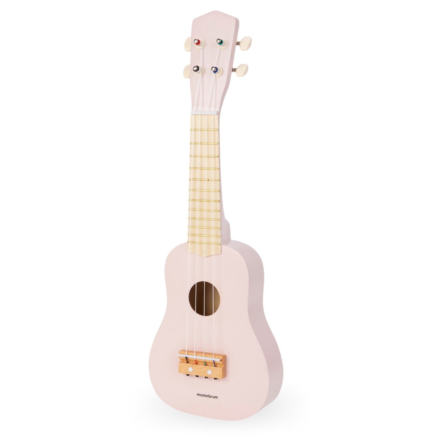 Guitarra de madeira para crianças - ukulele - rosa