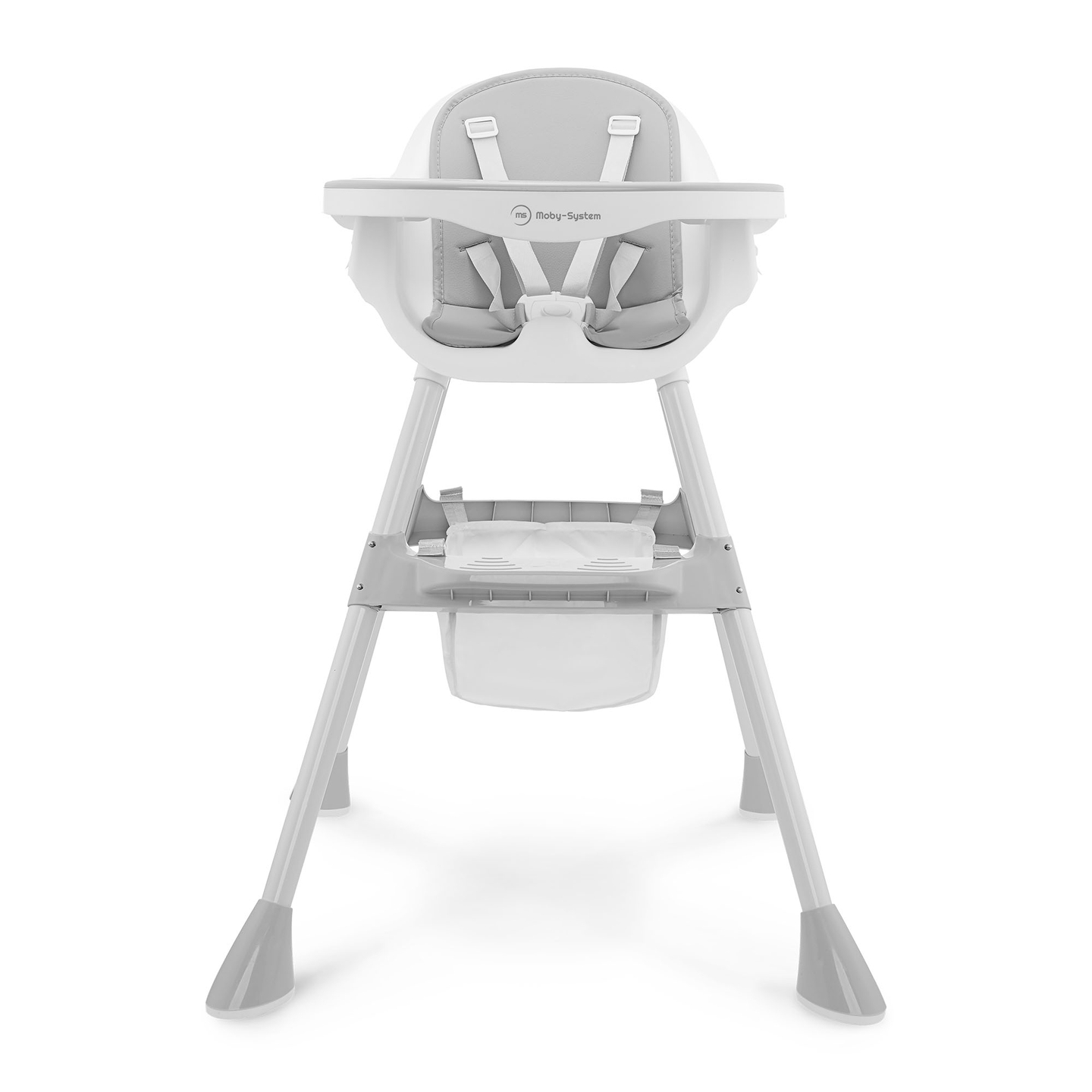 Moby-System Magnolia Cadeira alta ajustável 2 em 1 - cinzento