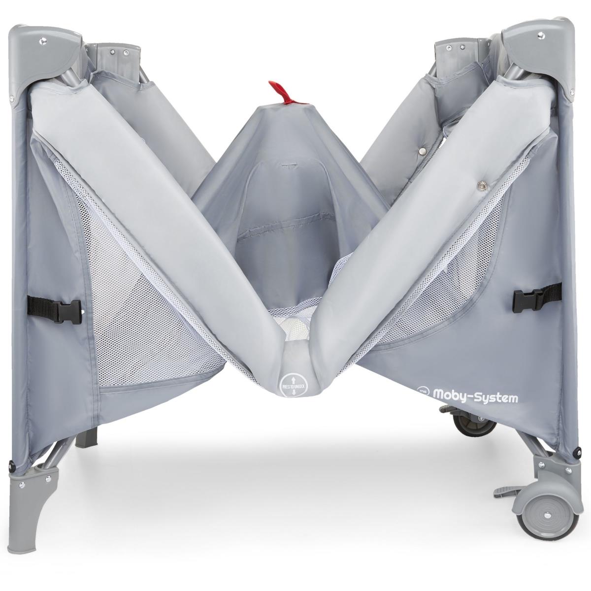 Berço de transporte Closely 3 em 1 com mesa muda-fraldas, colchão e saco de transporte