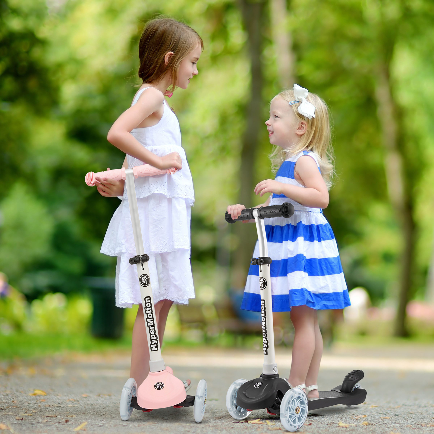 Scooter de equilíbrio de três rodas TRINGO, 3-8 anos - rosa + rodas LED brilhantes