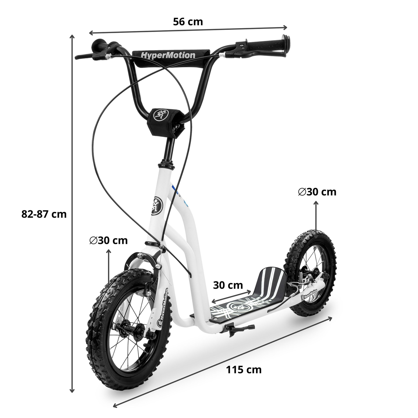 Scooter HyperMotion VIVA 12 (rodas infladas 30cm) - Branco