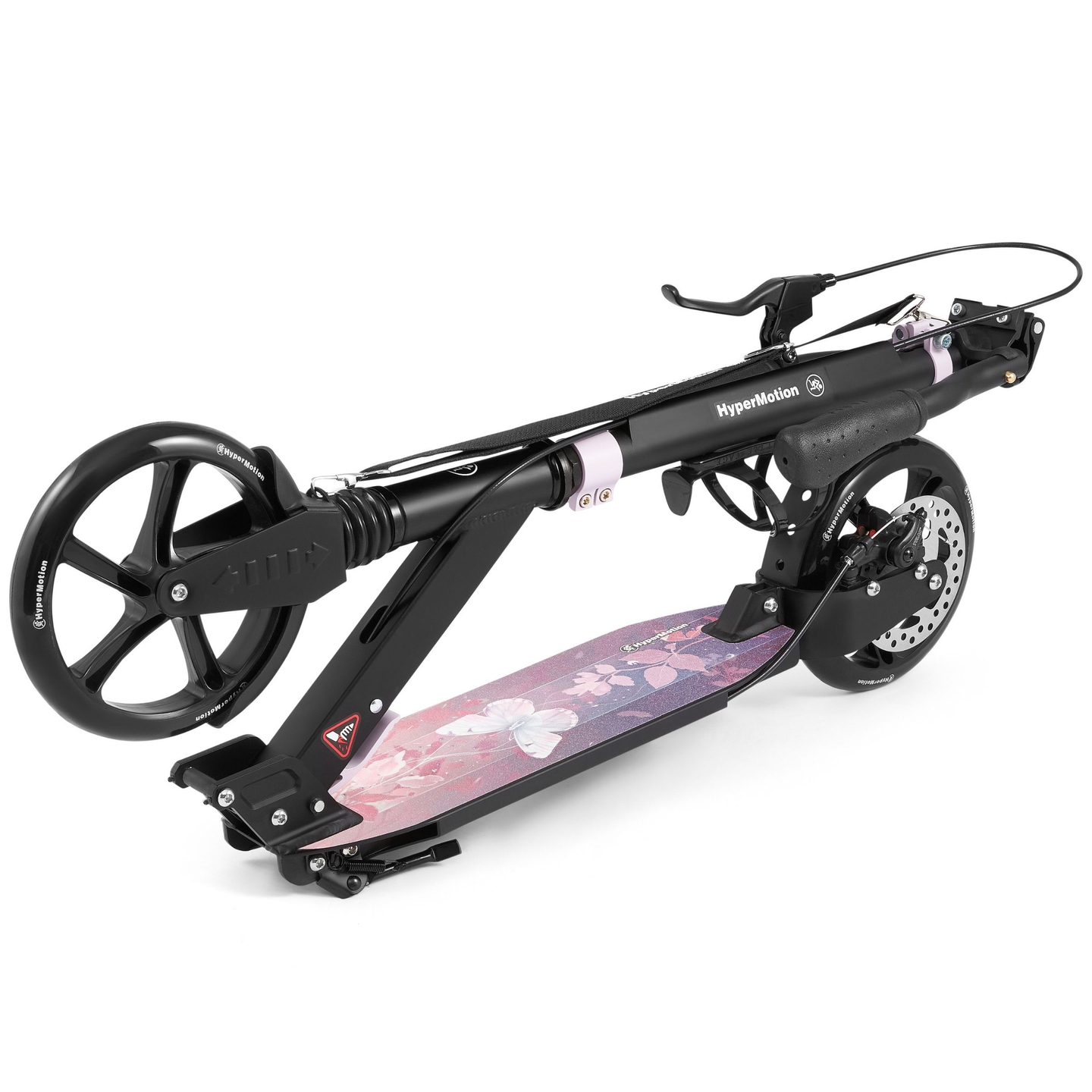 Trotinete de duas rodas para jovens adultos - com amortecedor - HyperMotion Skyline - cor-de-rosa, alumínio - 100kg