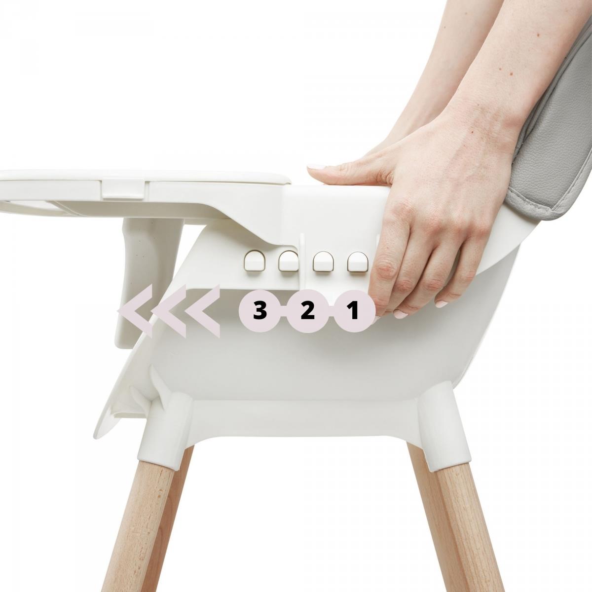 AMELIA cadeira de alimentação 3 em 1 Moby-System, cinzento