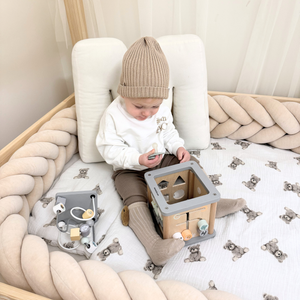 Cubo educacional Montessori de madeira - motor loop