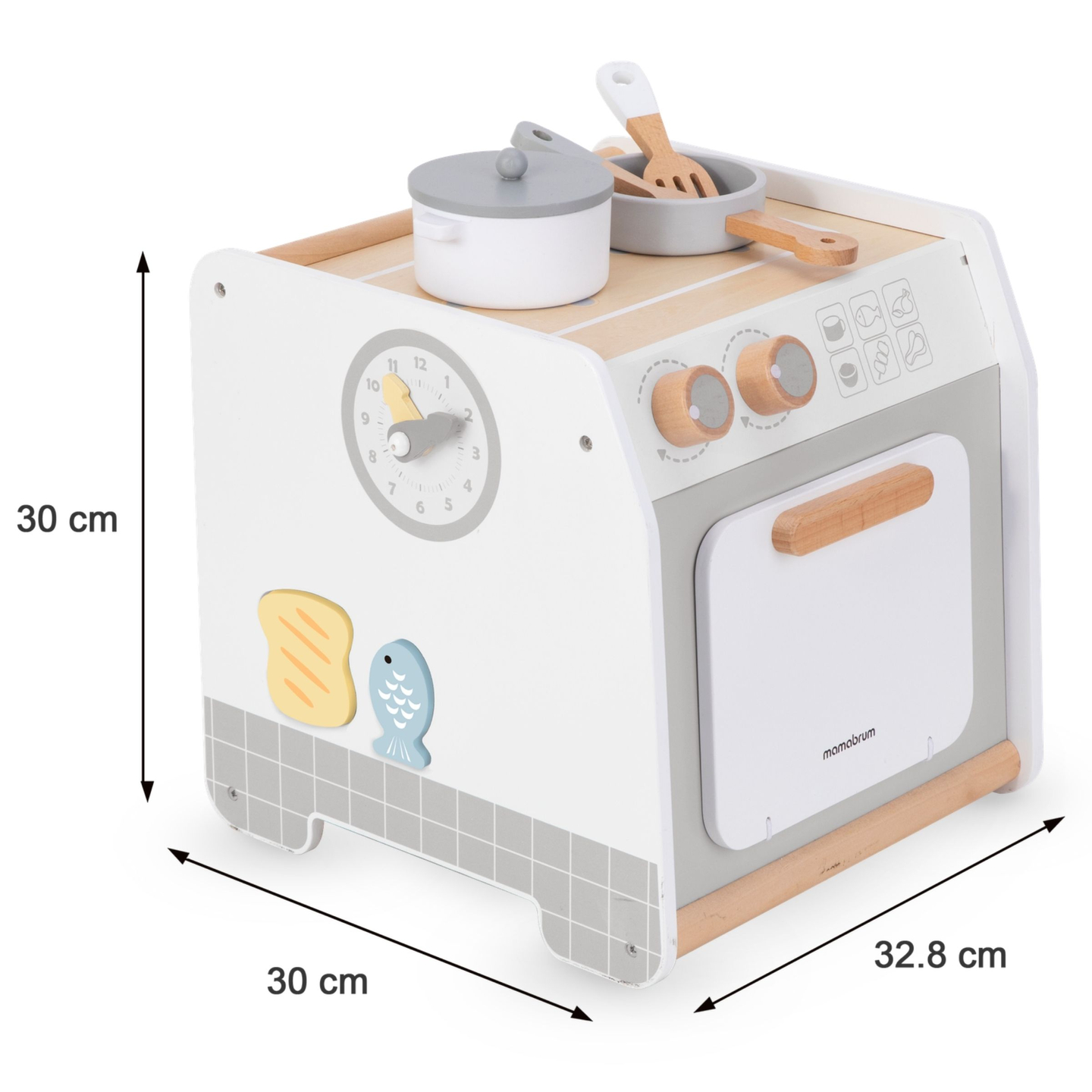 Cozinha de madeira - cubo educativo