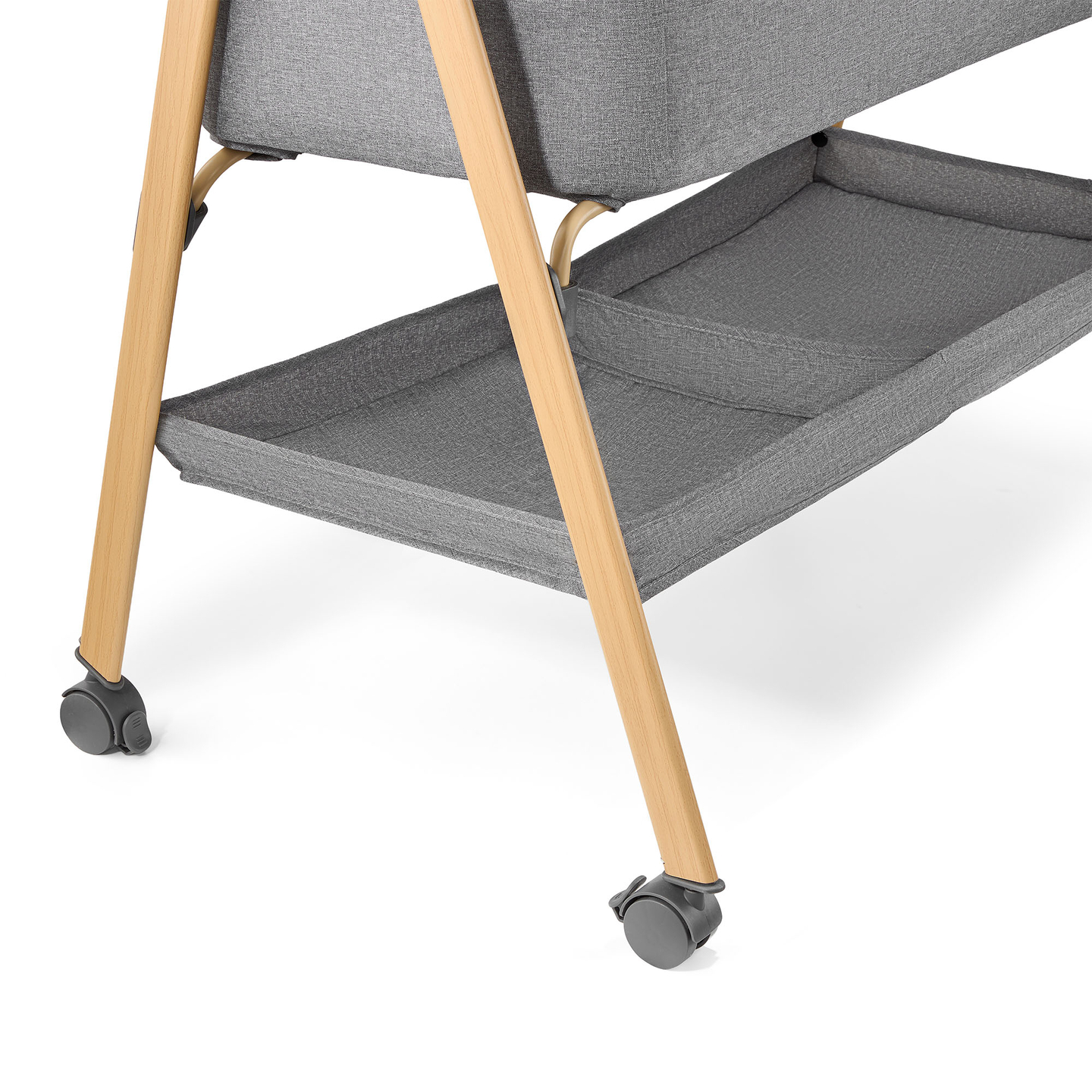 Berço de bebê independente, berço de viagem, moisés com colchão - cinza