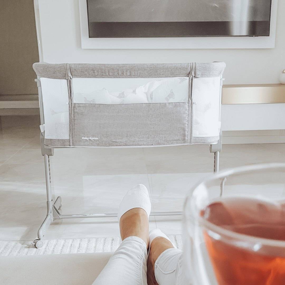 Cama lateral Moby-System LUNA 3 em 1 - cinza