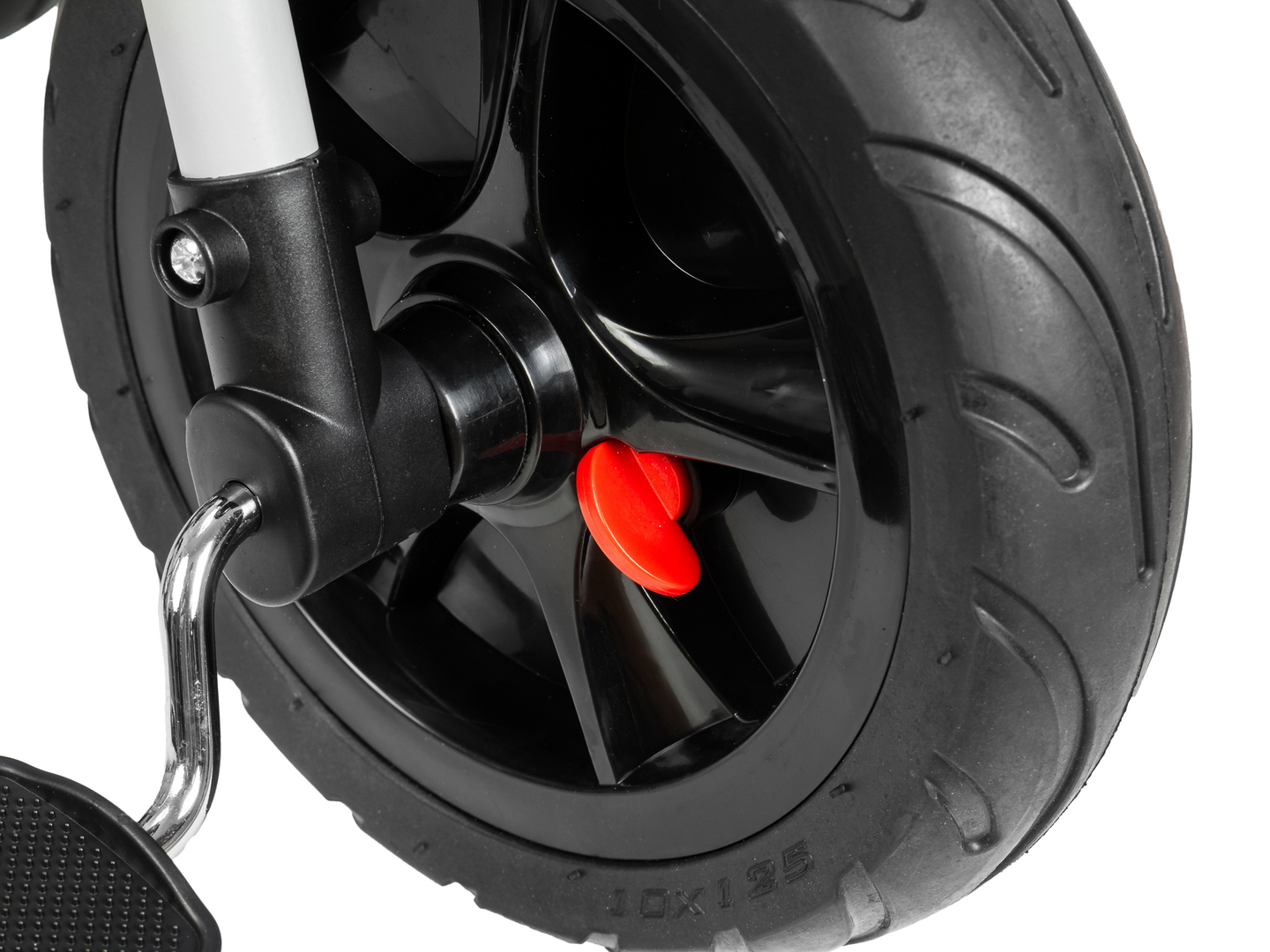 Triciclo HyperMotion TOBI VECTOR - rodas permanentemente infladas + empurrador. Cor: cinza claro.