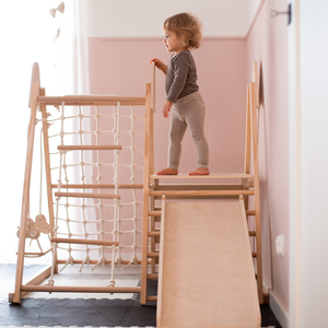 Parque infantil doméstico em madeira XL 5em1