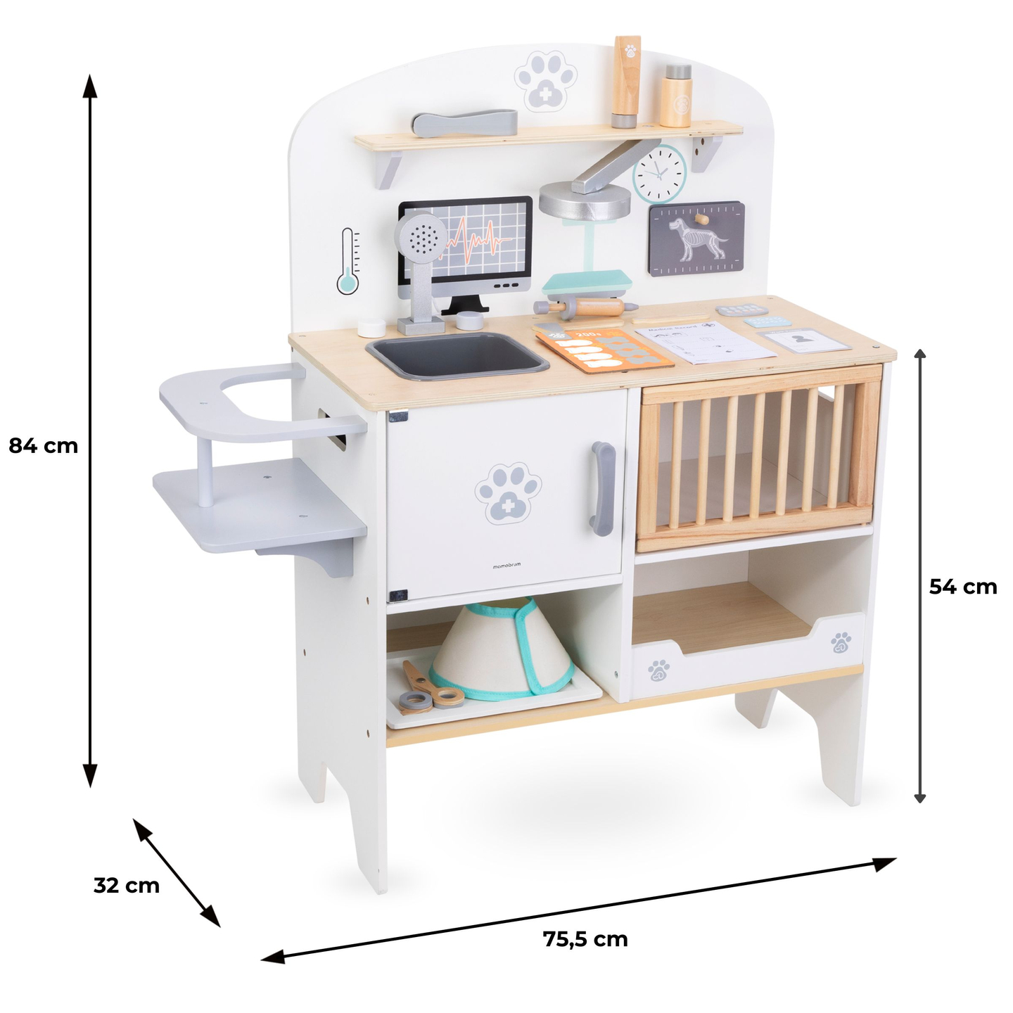Hospital de animais - conjunto de madeira