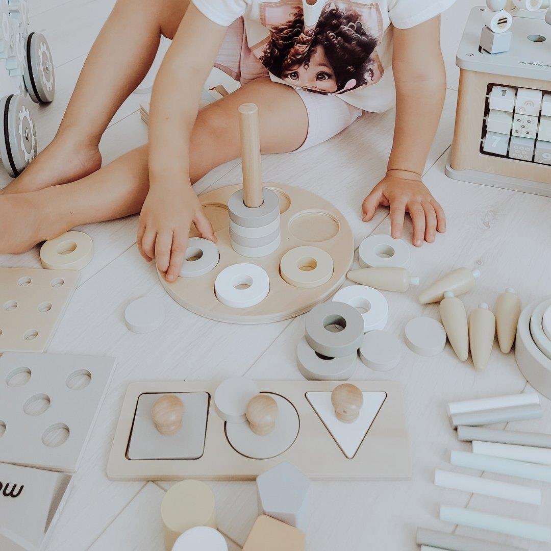 Caixa educativa Montessori para crianças pequenas - 6 brinquedos