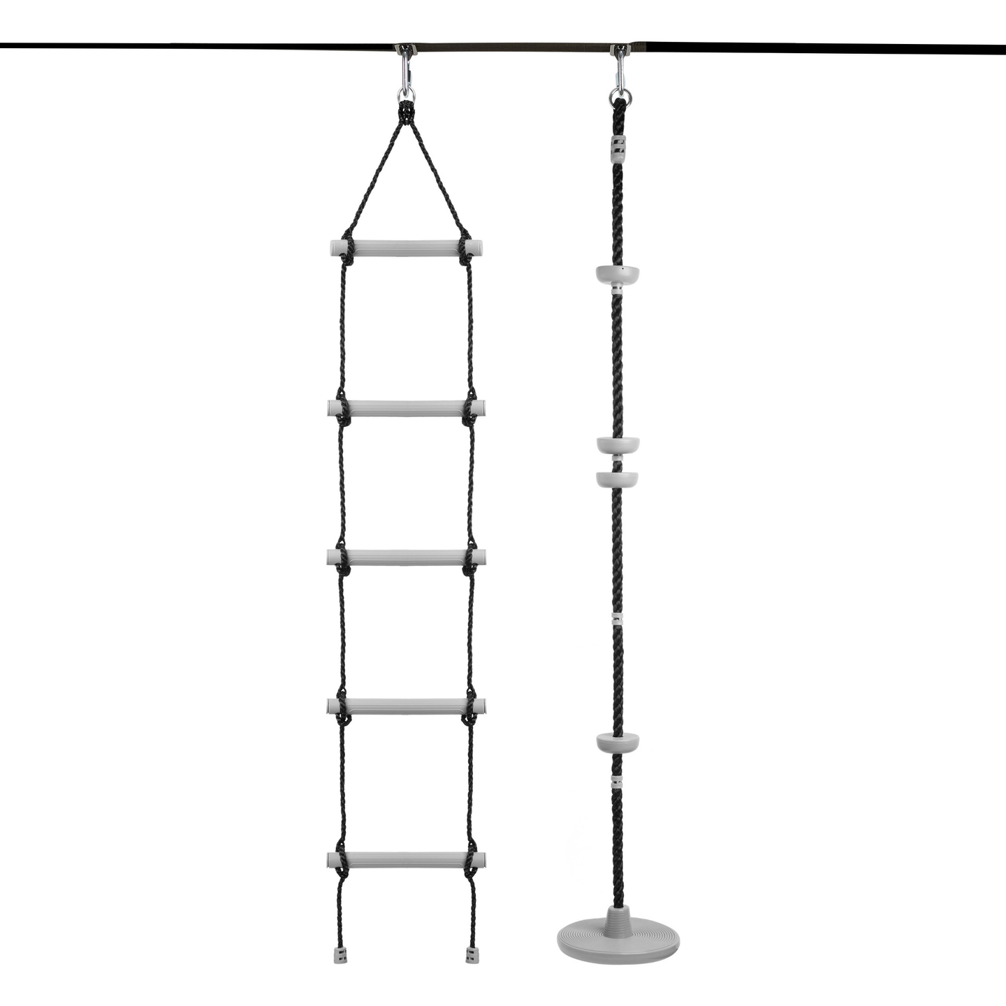 Pista de obstáculos ninja para crianças - Conjunto de slackline HyperMotion - 10 obstáculos