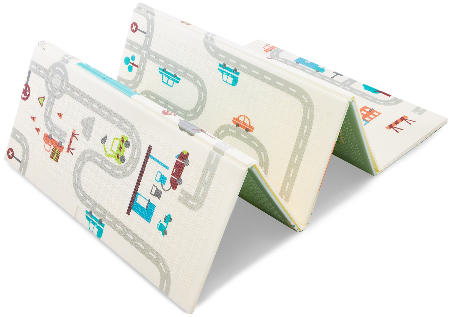 Tapete de espuma XXL dupla face - dobrável 1 CM (montanha e estrada)