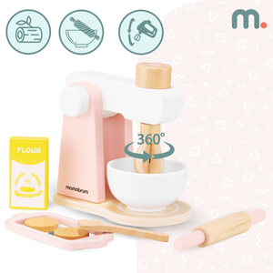 Amassadeira de madeira com acessórios, para crianças