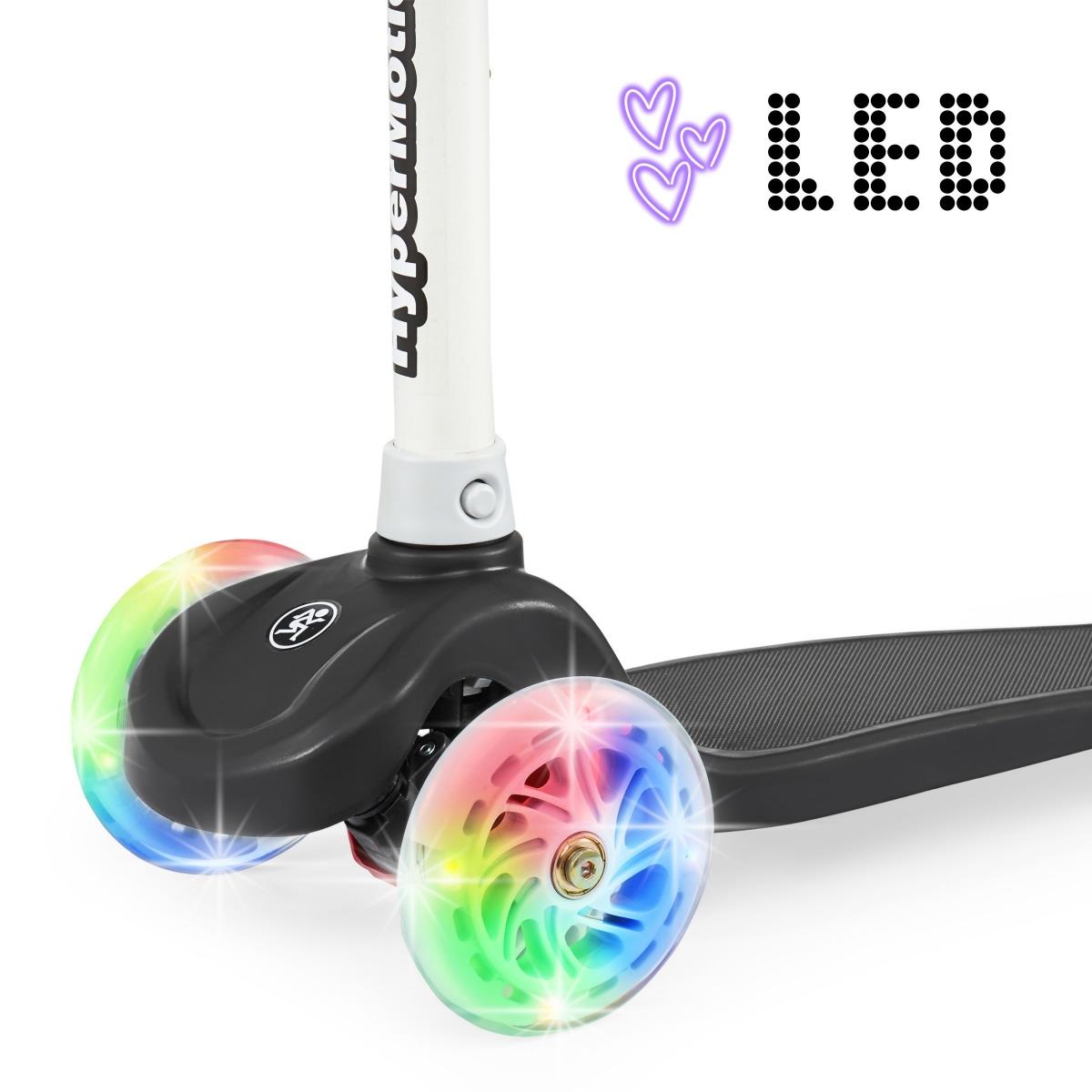 Scooter de equilíbrio de três rodas TRINGO, 3-8 anos - preto + rodas LED brilhantes